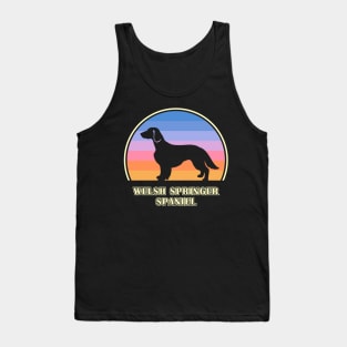 Welsh Springer Spaniel Vintage Sunset Dog Tank Top